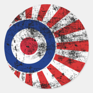 Pegatina Redonda Mods Mod Target Mods Sunburst Target Roundel
