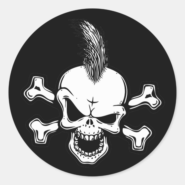 Pegatina Redonda Moe Hawkins (Anverso)