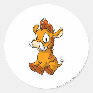 Pegatina Redonda Moehog Naranja