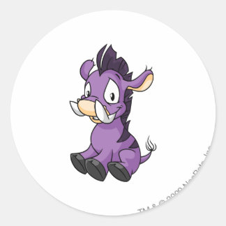 Pegatina Redonda Moehog Purple