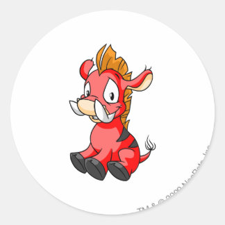 Pegatina Redonda Moehog Red