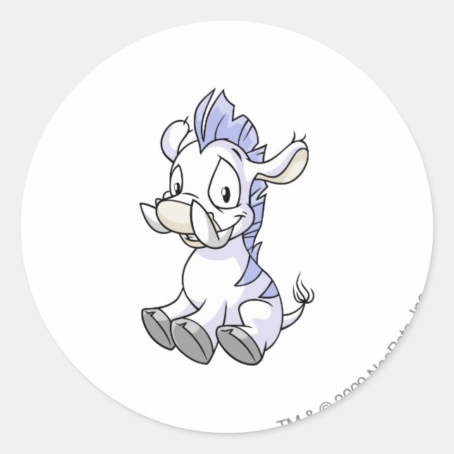 Pegatina Redonda Moehog White (Anverso)