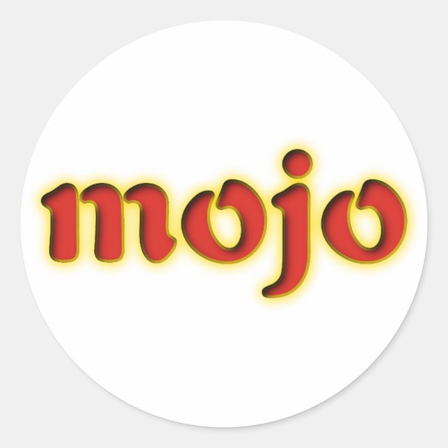 Pegatina Redonda mojo (Anverso)