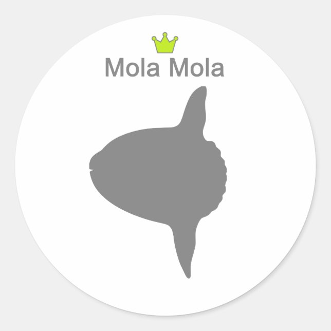 Pegatina Redonda Mola Mola g5 (Anverso)