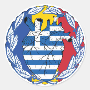 Pegatina Redonda Moldavia Moldavia Independencia griega Grecia Grec