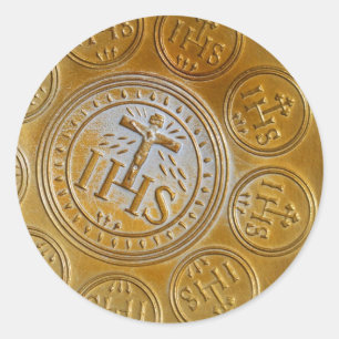 Pegatina Redonda Molde de la oblea de la comunión