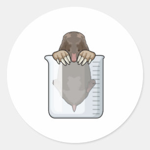 Pegatina Redonda Mole con taza de medición