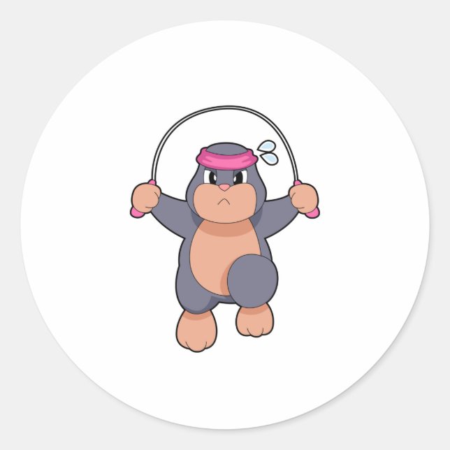 Pegatina Redonda Mole Fitness Rope (Anverso)