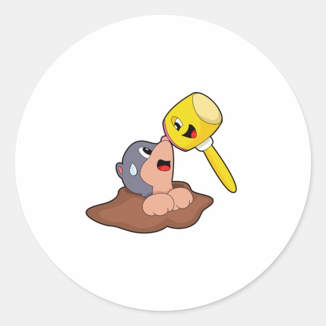 Pegatina Redonda Mole Hammer (Anverso)