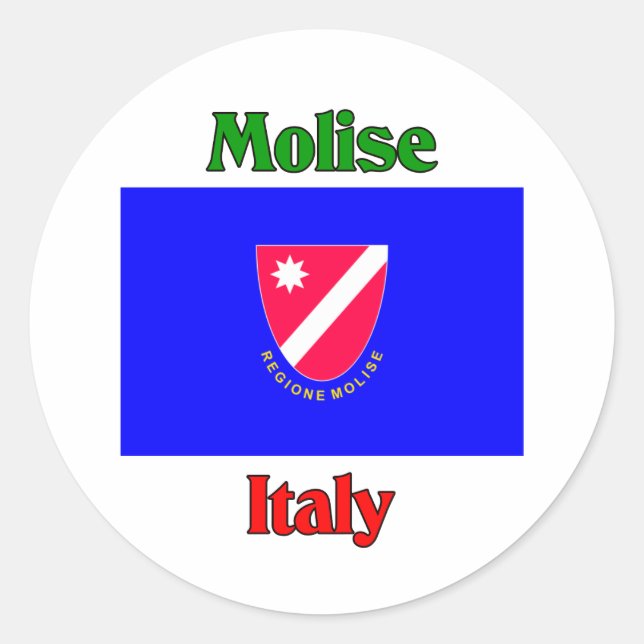 Pegatina Redonda Molise Italy (Anverso)