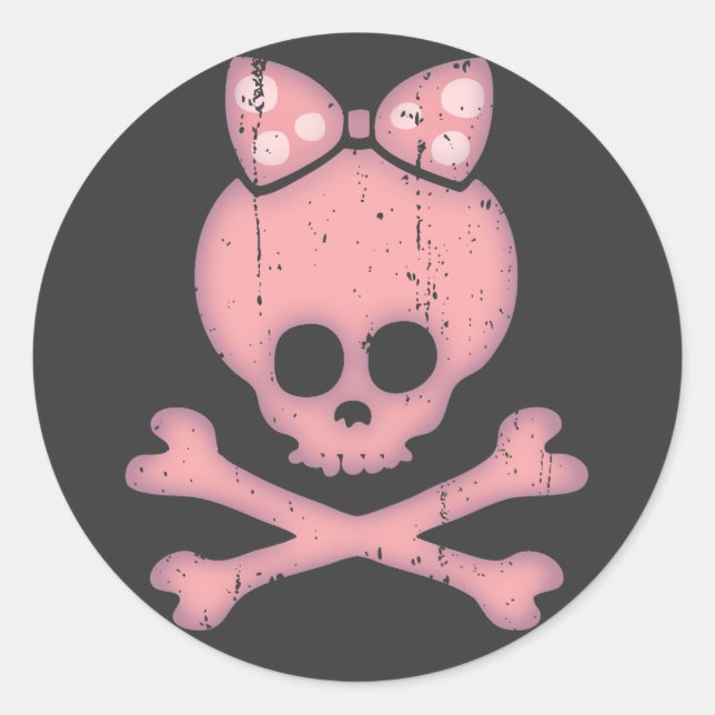 Pegatina Redonda Molly Bow Dot (Anverso)