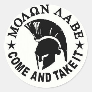Pegatina Redonda Molon Labe