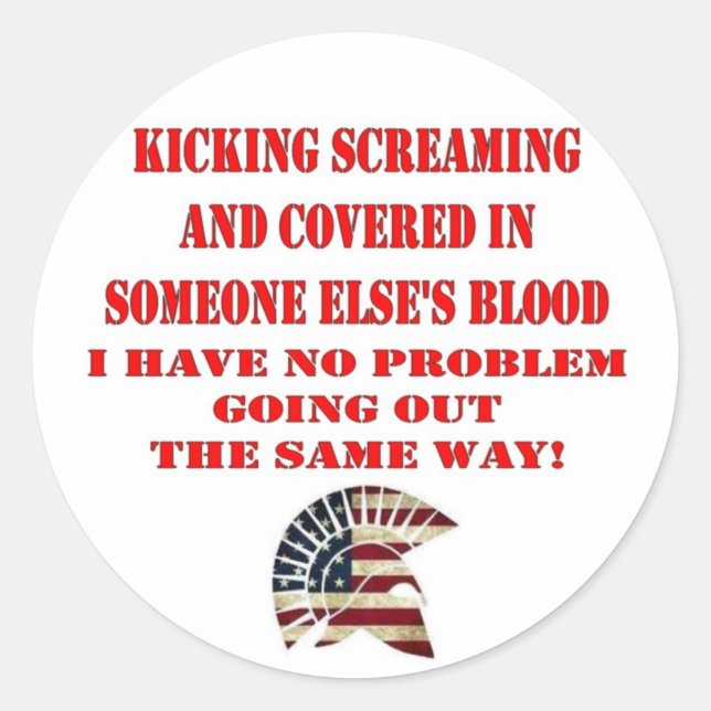 PEGATINA REDONDA MOLON LABE (Anverso)