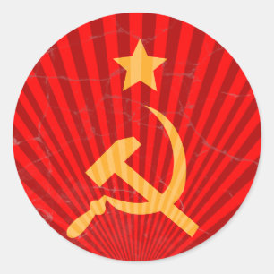 Pegatina Redonda Molot de Serp i