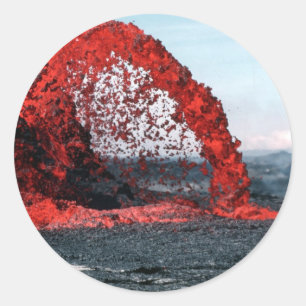 Pegatina Redonda Molten Lava