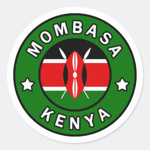 Pegatina Redonda Mombasa Kenia