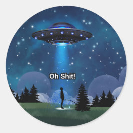 Pegatina Redonda Momento Equivocado Para Bajar Los Pantalones