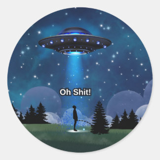 Pegatina Redonda Momento Equivocado Para Bajar Los Pantalones