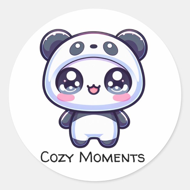 Pegatina Redonda Momentos cómodos (Anverso)