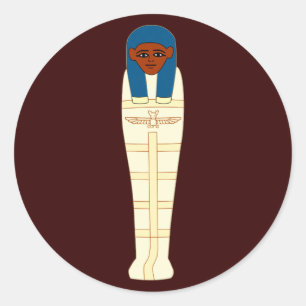 Pegatina Redonda Momia egipcia egypt mummy