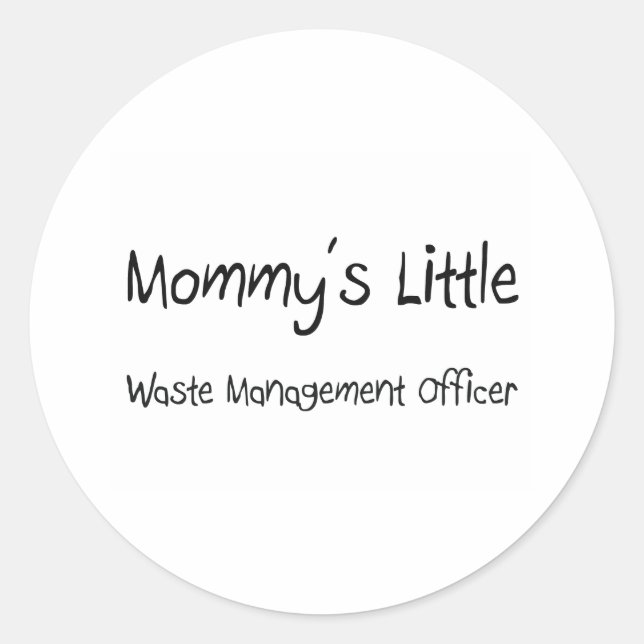 Pegatina Redonda Mommys Little Westin Management Officer (Anverso)