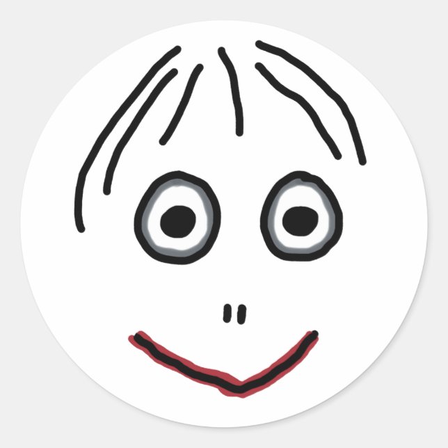 Pegatina Redonda Momo (Anverso)
