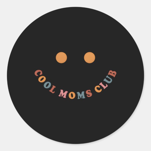 Pegatina Redonda Moms Club (Anverso)