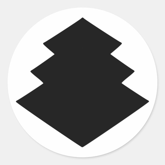 Pegatina Redonda Mon ogasawara, Japón (Anverso)