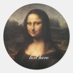 Pegatina Redonda Mona Lisa