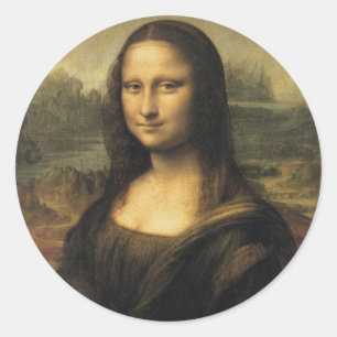 Pegatina Redonda Mona Lisa
