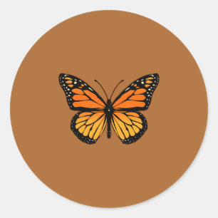 Pegatina Redonda Monarch Butterfly Joy