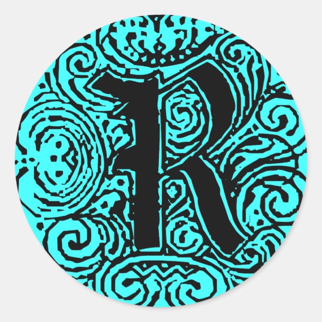 Pegatina Redonda Monarchia "R " (Anverso)