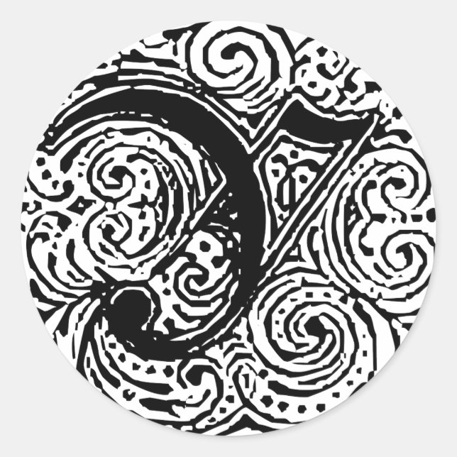 Pegatina Redonda Monarchia "Y" (Anverso)