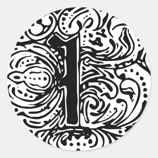 Pegatina Redonda Monarquia "I" (Anverso)