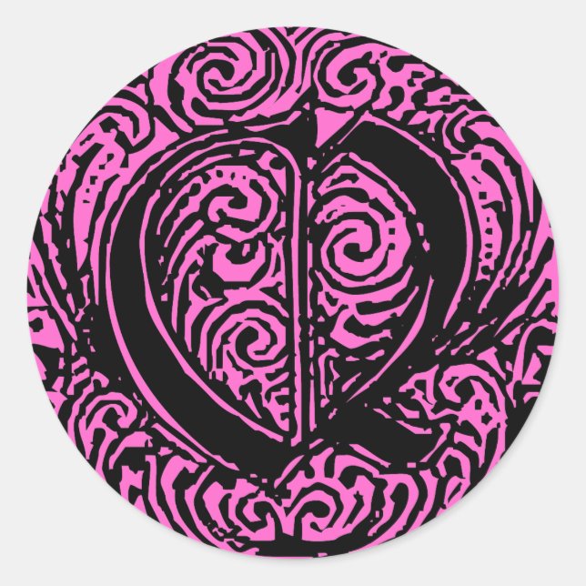 Pegatina Redonda Monarquia "Q" (Anverso)