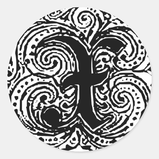 Pegatina Redonda Monarquia "X" (Anverso)