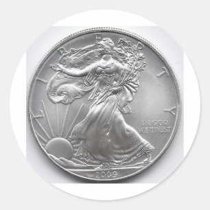 Pegatina Redonda Moneda