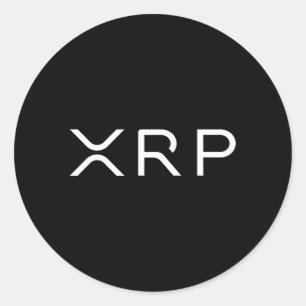 Pegatina Redonda Moneda De Moneda Xrp Ripple Cryptocurrency Wallet