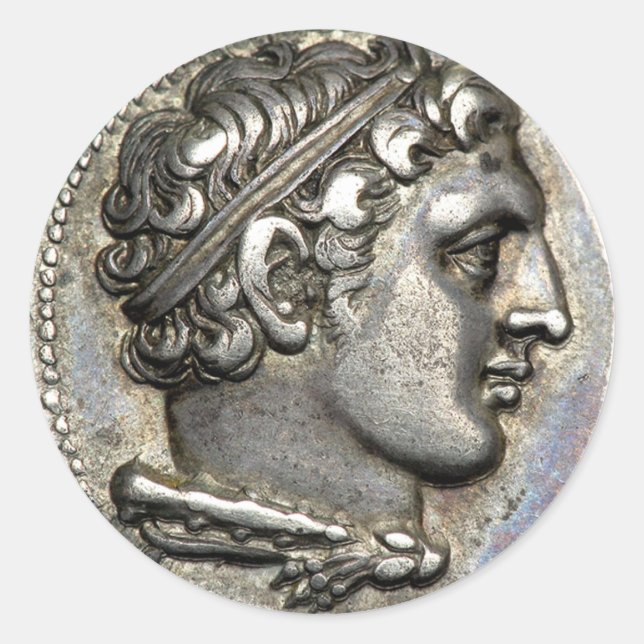Pegatina Redonda Moneda romana (Anverso)