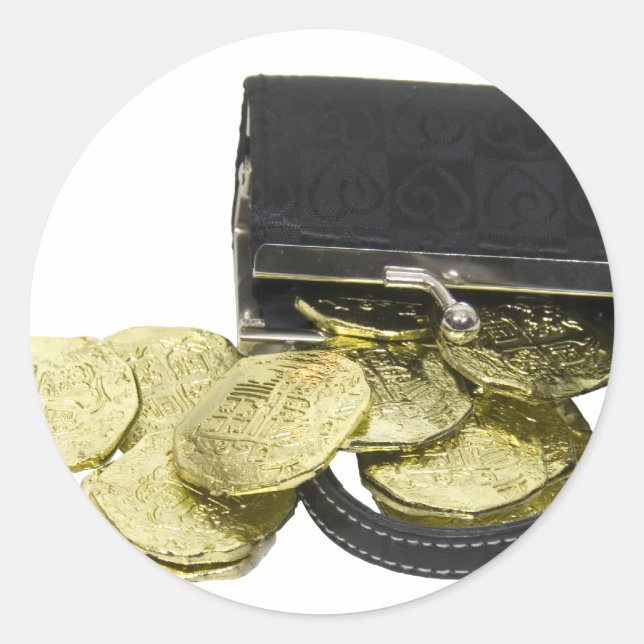 Pegatina Redonda MonedasPurse061509 (Anverso)