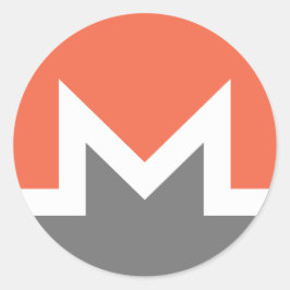 Pegatina Redonda Monero (xmr)
