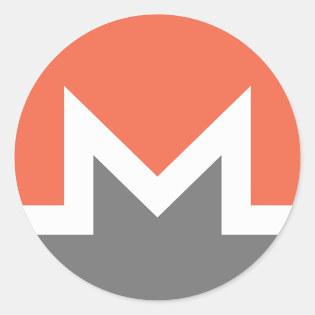 Pegatina Redonda Monero (xmr) (Anverso)