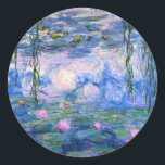 Pegatina Redonda Monet - Obra artística de Water Lilies, 1919<br><div class="desc">Monet - pegatina de arte de Water Lilies.</div>