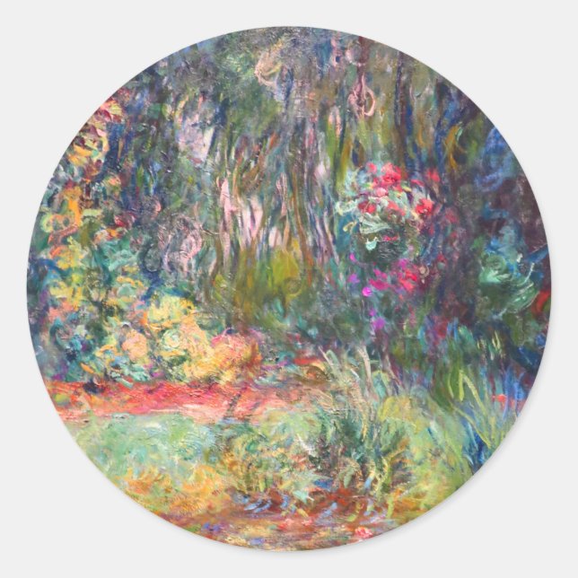 Pegatina Redonda Monet Water Lily Pond (Anverso)