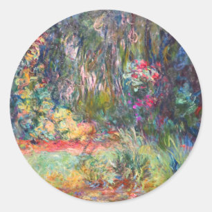 Pegatina Redonda Monet Water Lily Pond