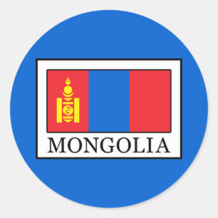 Pegatina Redonda Mongolia