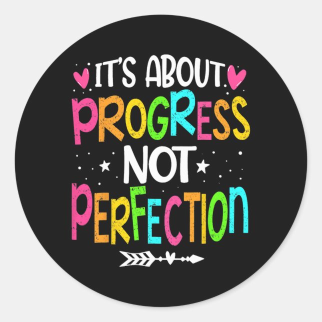 Pegatina Redonda Monitor de día de prueba de estado de la tripulaci (Anverso)