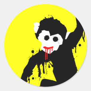 Pegatina Redonda monkey dripz