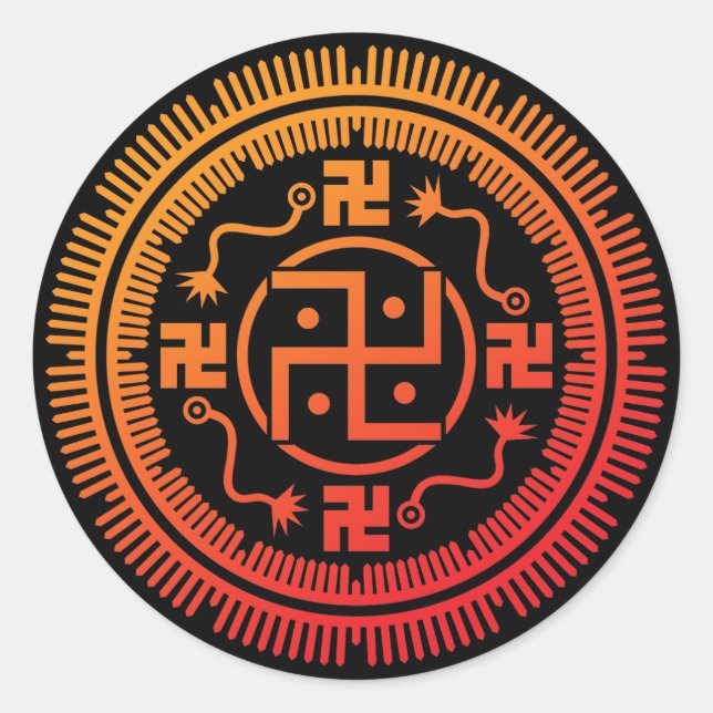 Pegatina Redonda Mono 3 (Anverso)