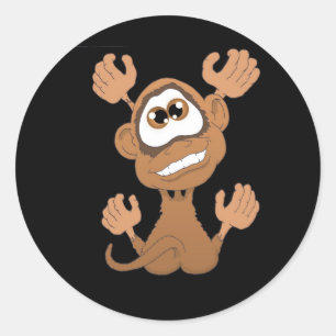 Pegatina Redonda Mono en mi espalda